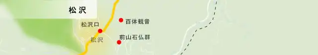 千国街道　松沢の地図