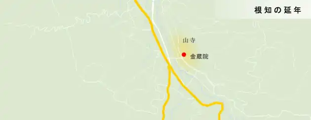 千国街道　根知の延年の地図