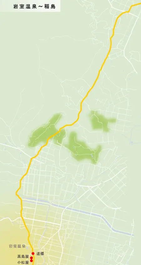 北陸道　岩室温泉～稲島の地図