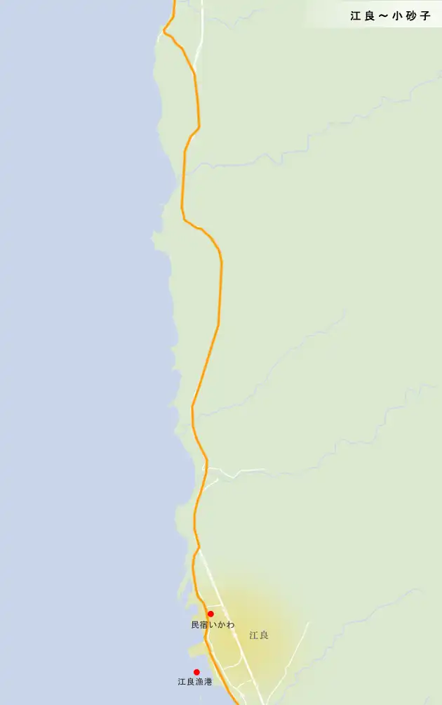 福山街道　江良～小砂子地図