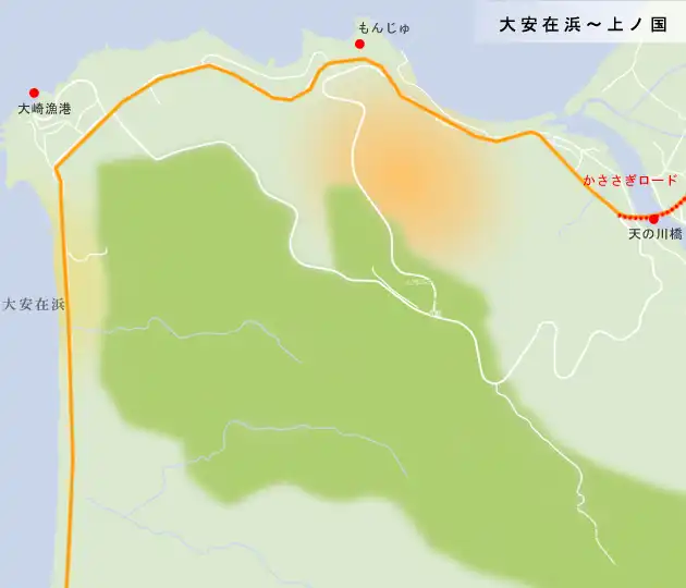 福山街道　大安在浜～上ノ国地図