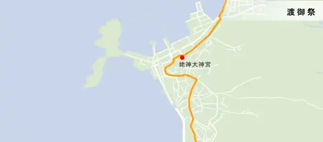 福山街道　姥神大神宮渡御祭地図