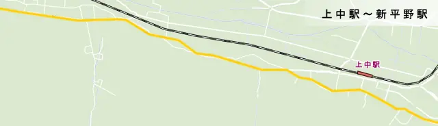 若狭街道(鯖街道)　上中駅～新平野駅までの地図