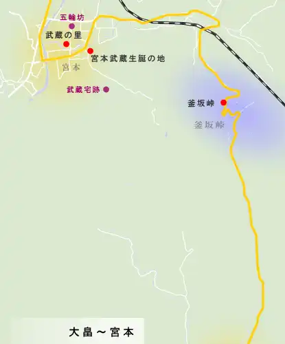 智頭往来　大畠から宮本の地図