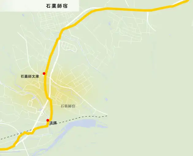 東海道　石薬師宿の地図