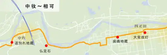 和歌山街道　中牧～相可の地図