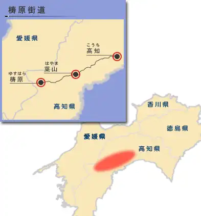 梼原街道　概略地図