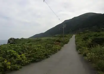 海岸段丘の道