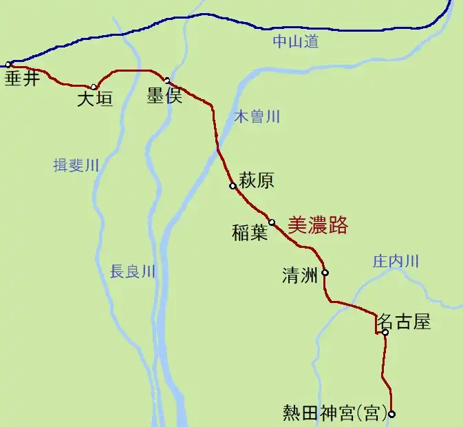 美濃路街道地図