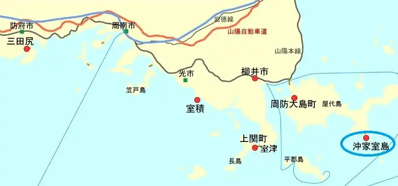 沖家室の地図