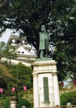 梼原街道　板垣退助の銅像